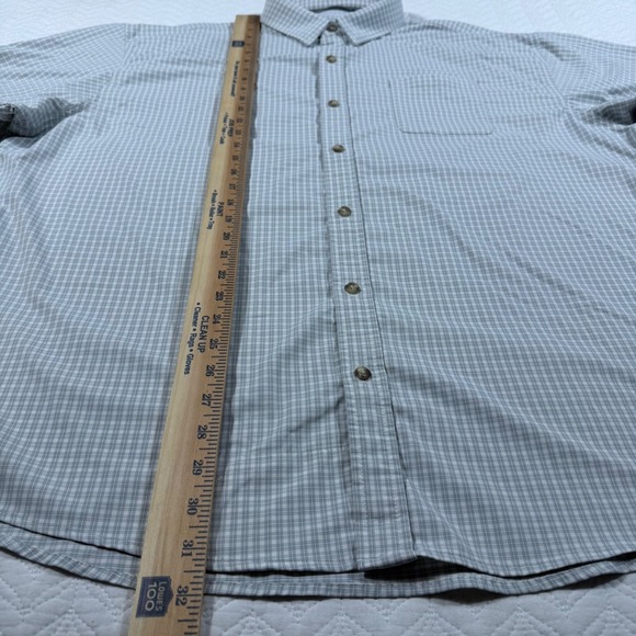 Poncho Mens 3XL Regular Fit Plaid Short Sleeve Button Down Shirt Lightweight EUC - Picture 11 of 11